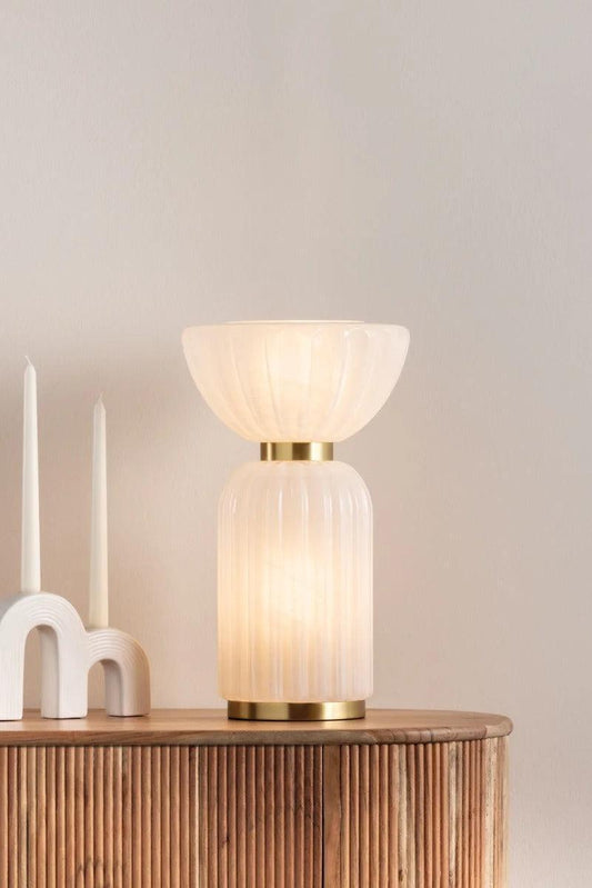 Cordelia by Mitzi: A Dimmable Table Lamp with Cloud Glass Charm
