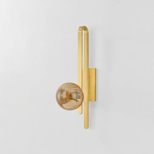 Cronus Wall Sconce by Corbett Lighting – Vintage Polished Brass & Glass Orb Design