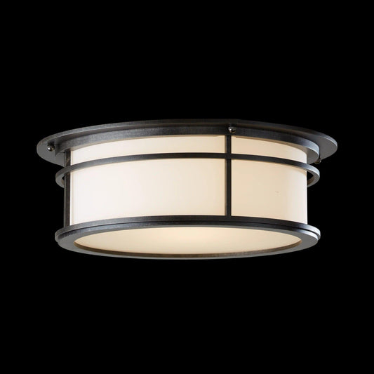 Province by Hubbardton Forge: A Refined 2-Light Outdoor Flush Mount with Opal Glass