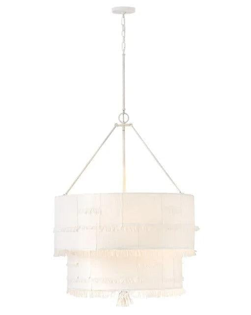 Soft Texture Meets Bold Form: The Baya Medium Drum Chandelier by Hinkley Lighting