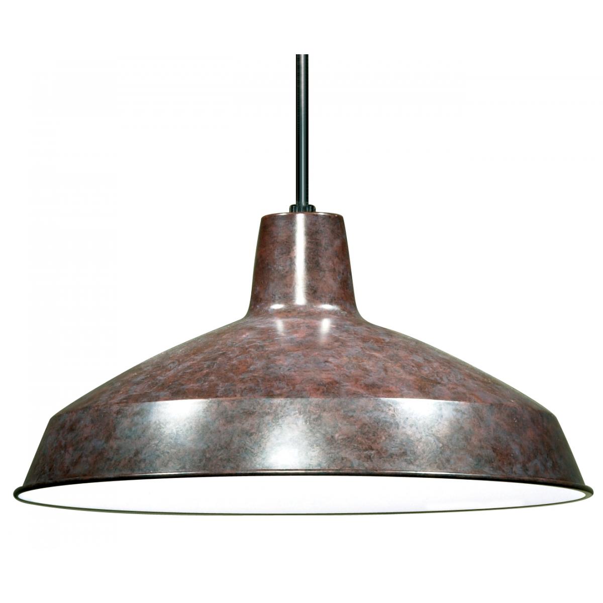 1 Light - 16" Pendant with Warehouse Shade - Old Bronze Finish - Satco SF76-662