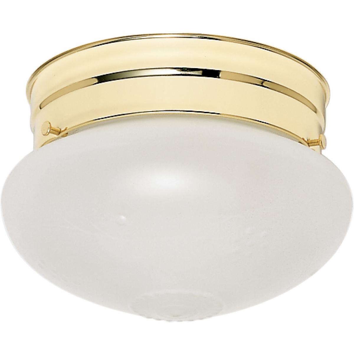 1 Light - 6" - Flush Mount - Small Frosted Grape Mushroom - Color retail packaging - Satco 60-6030