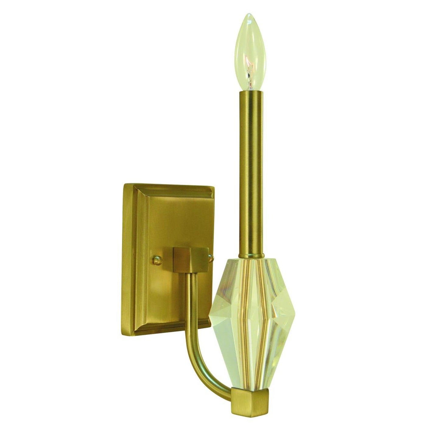 1-Light Brushed Brass Vivian Bath Sconce - 5661 BR by Framburg