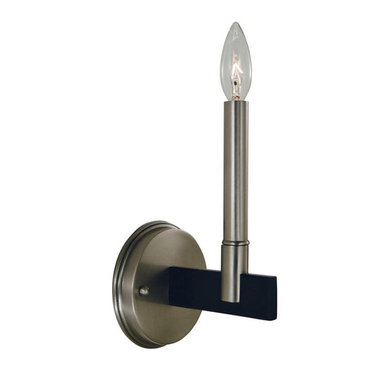 1-Light Brushed Nickel/Matte Black Jessica Sconce - 5351 BN/MBLACK by Framburg
