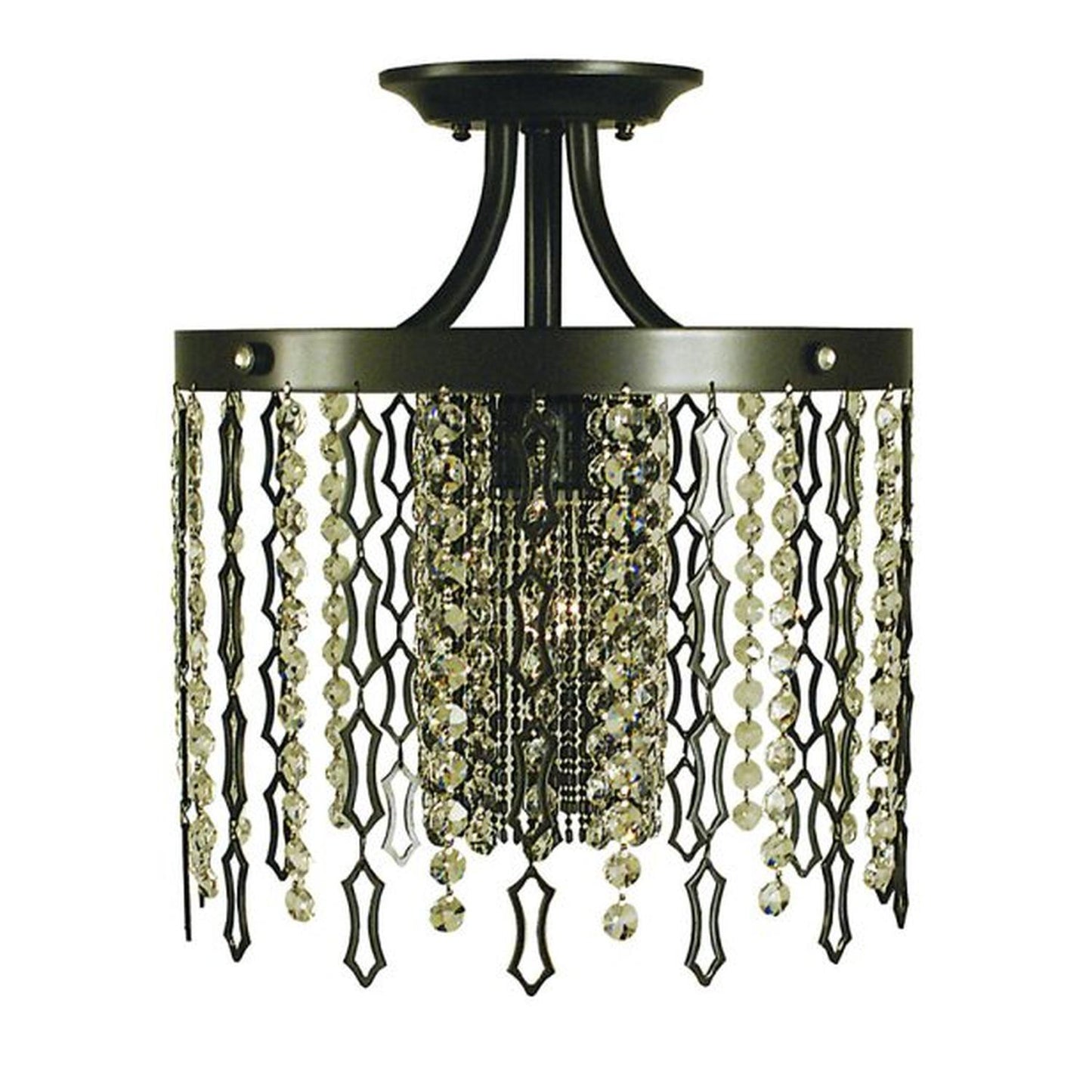 1-Light Mahogany Bronze Penelope Flush / Semi-Flush Mount - 2953 MB by Framburg