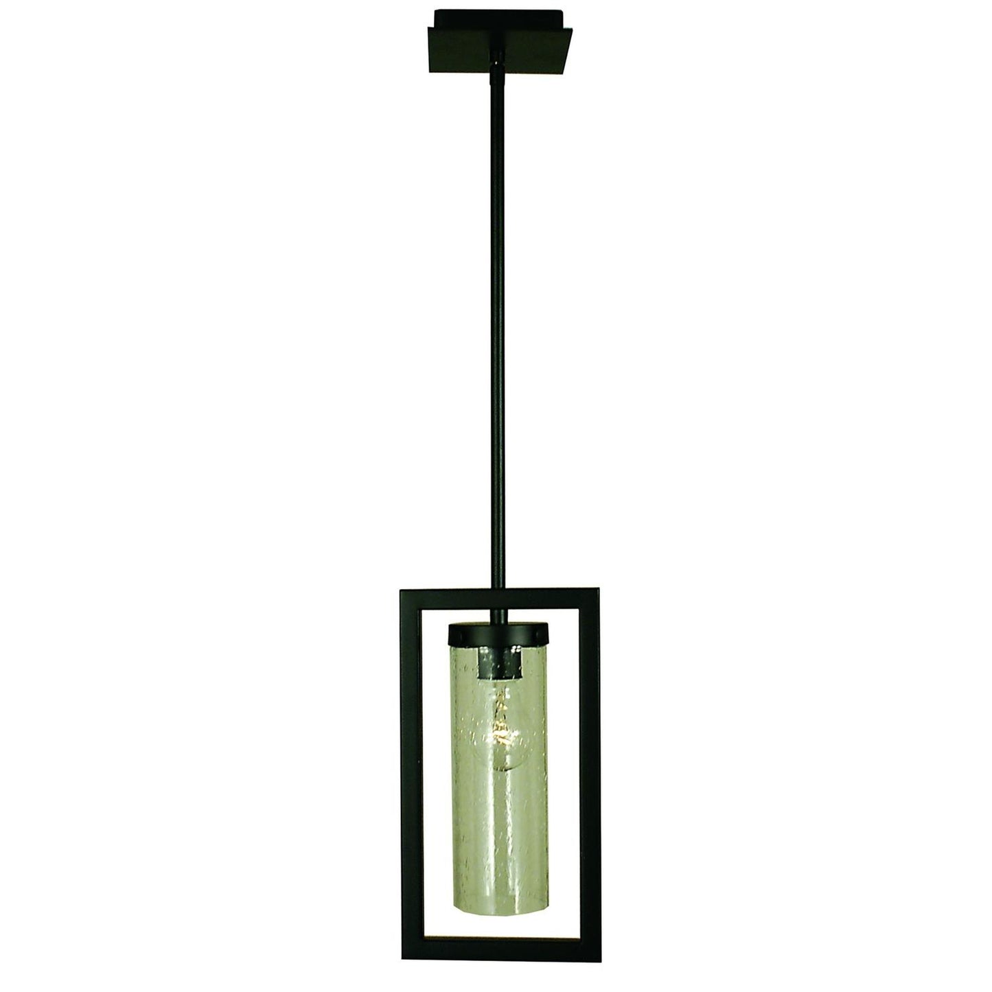 1-Light Matte Black Theorem Pendant - 1156 MBLACK by Framburg