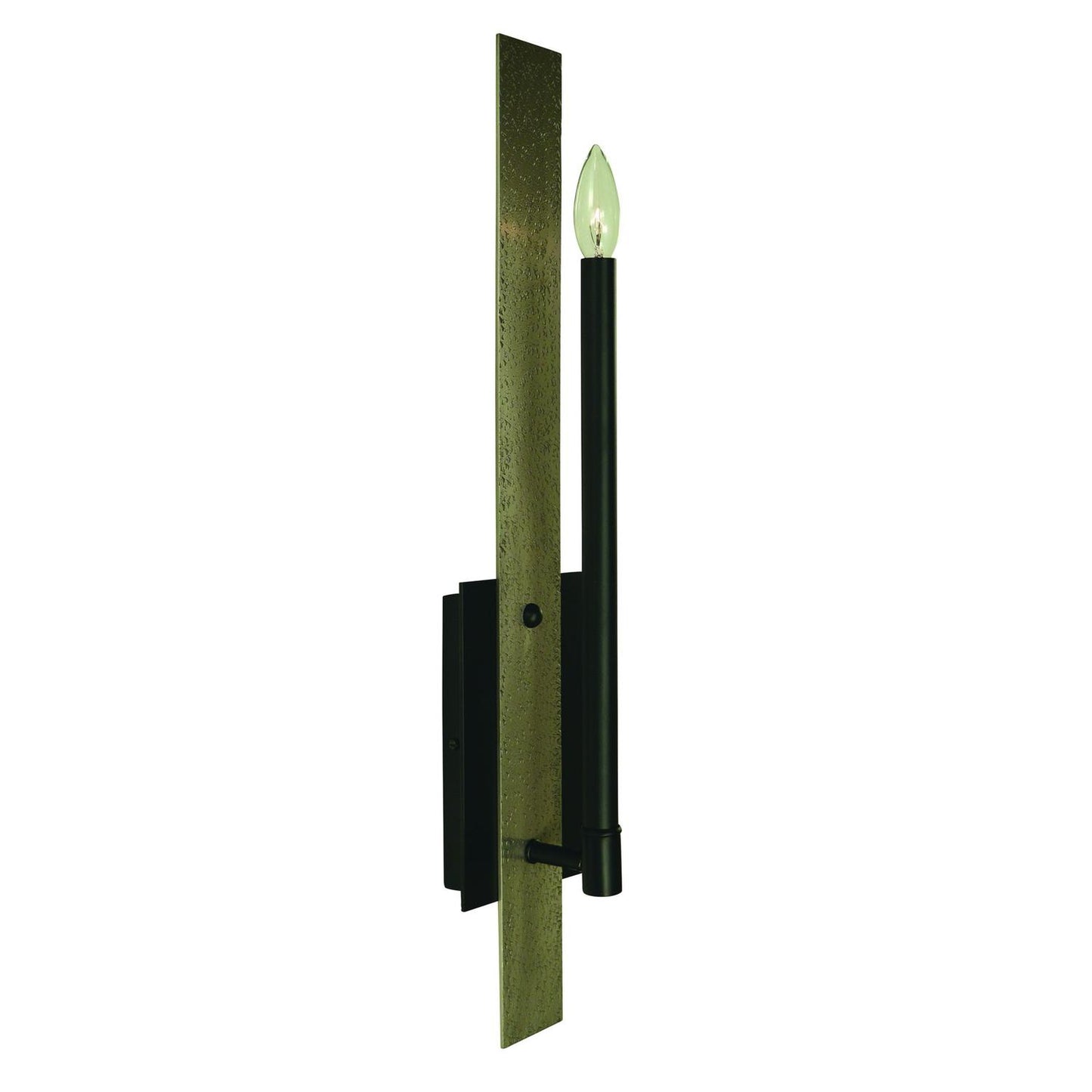 1-Light Matte Black/Brushed Nickel Accent Sconce - 5678 MBLACK/BN by Framburg