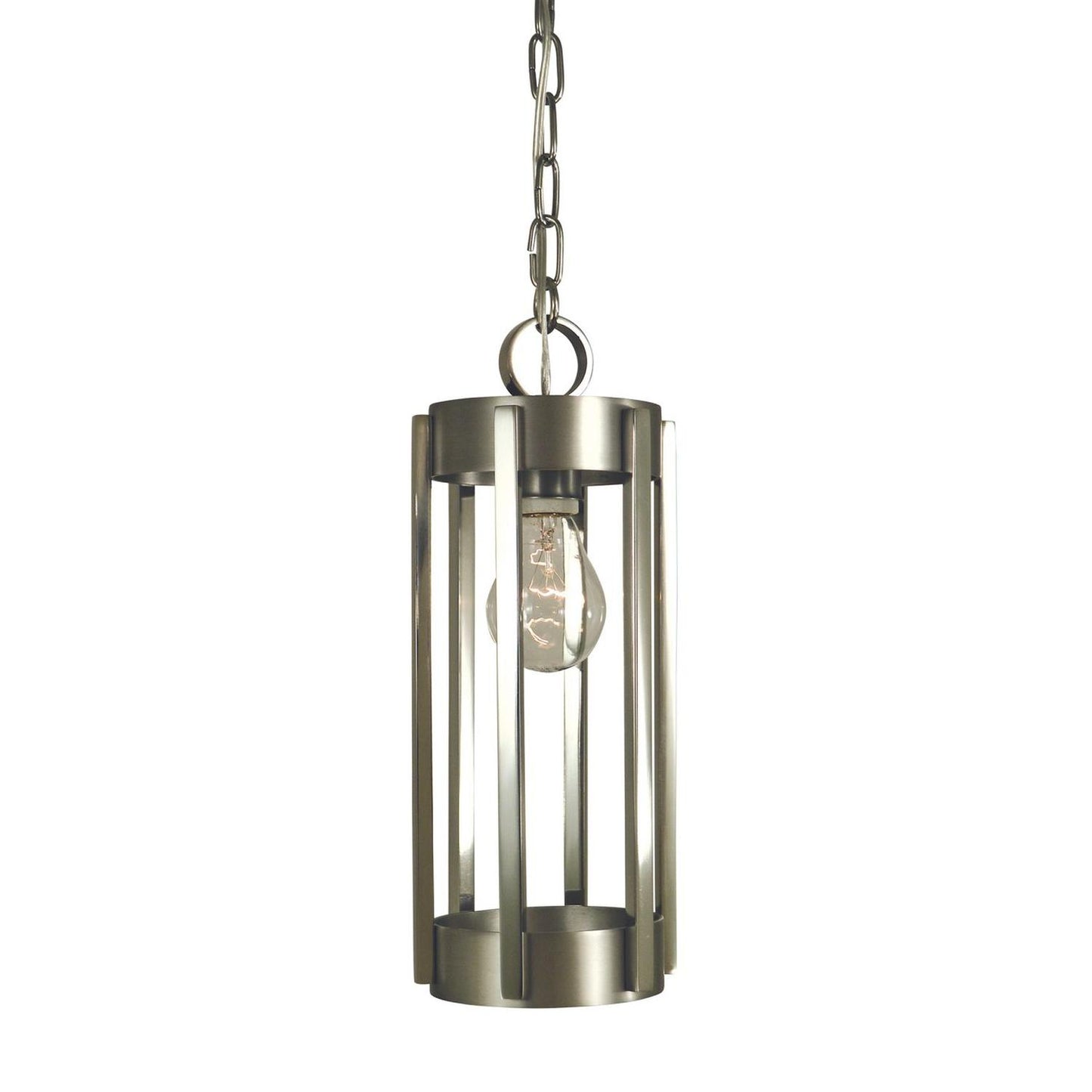 1-Light Satin Pewter/Polished Nickel Pantheon Pendant - 4661 SP/PN by Framburg