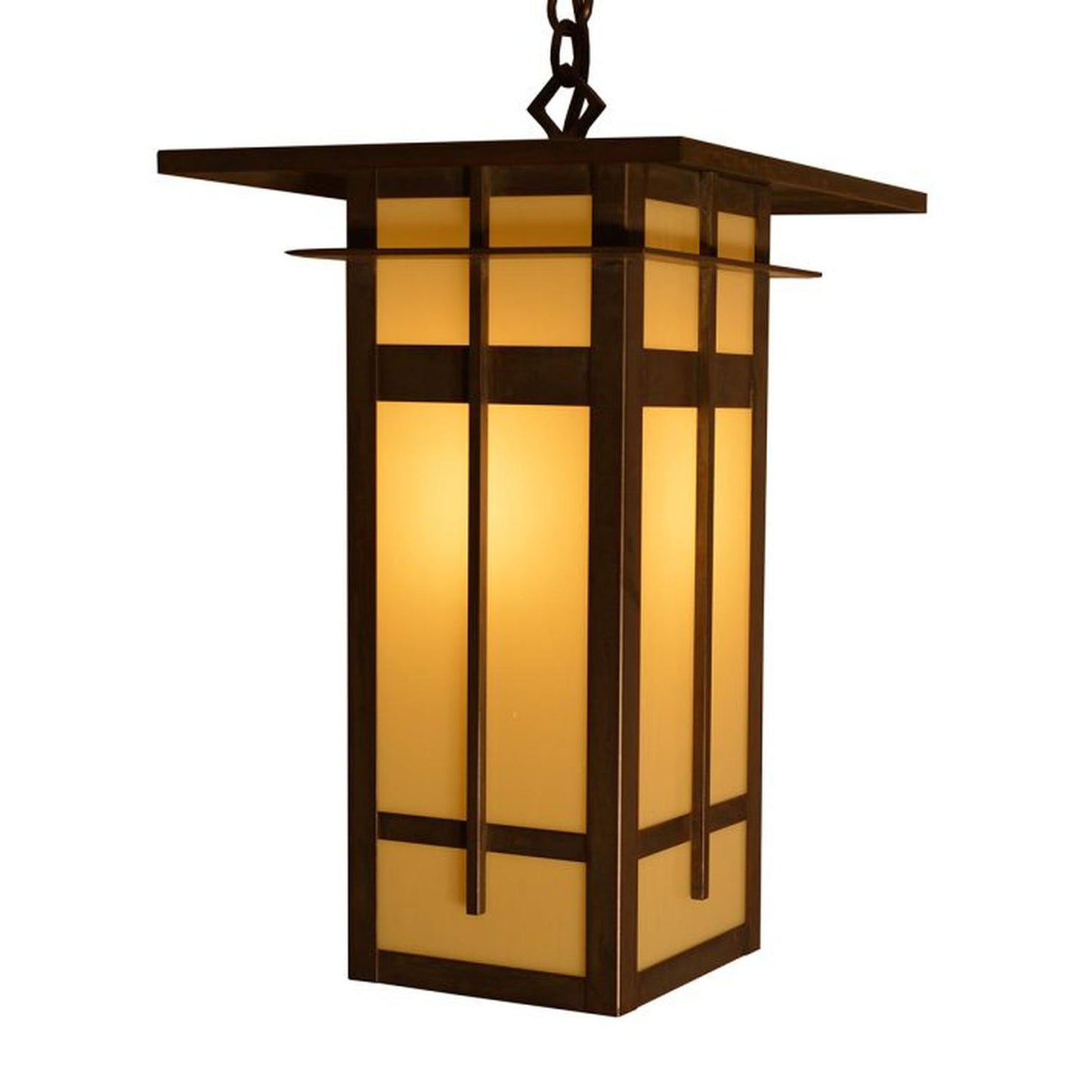 10″ Finsbury Long Body Pendant - FIH-10LTN-MB - Mission Brown by Arroyo Craftsman