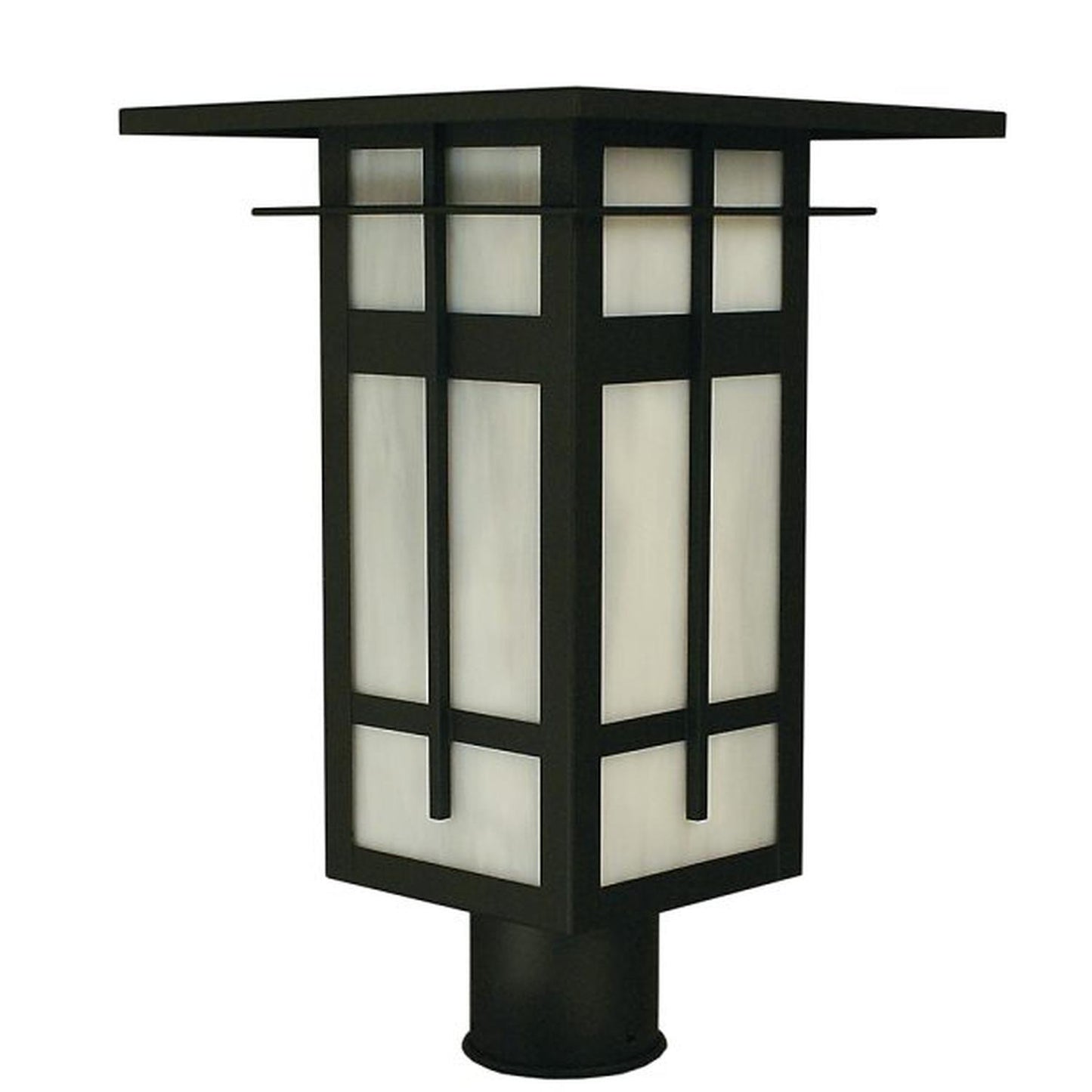 10″ Finsbury Post Mount - FIP-10WO-BK - Satin Black by Arroyo Craftsman