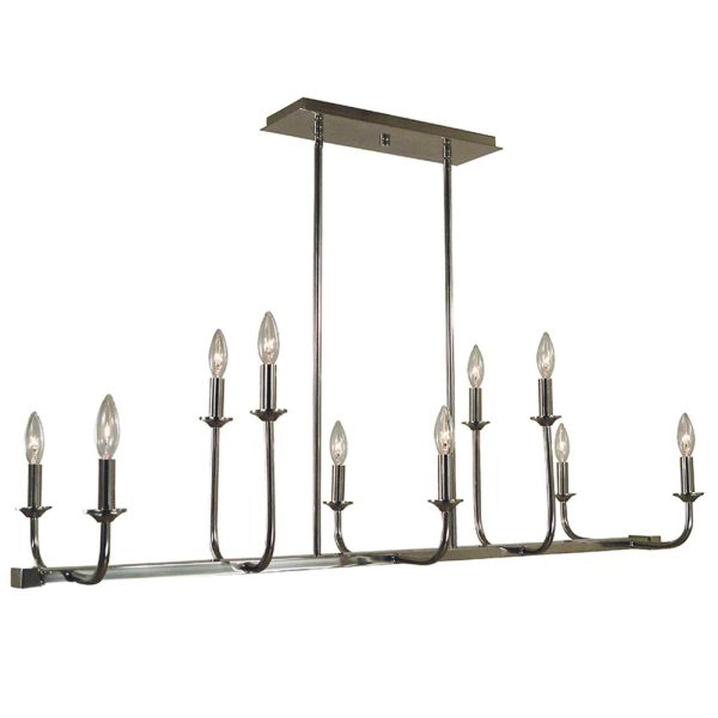 10-Light Boulevard Island Chandelier - 4983 PN by Framburg
