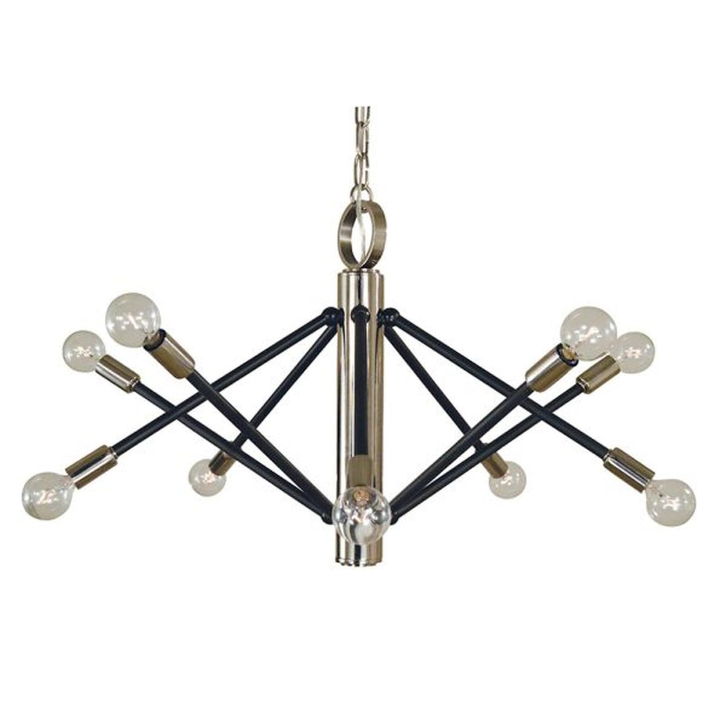 10-Light Felix Dining Chandelier - 4687 PN/MBLACK by Framburg