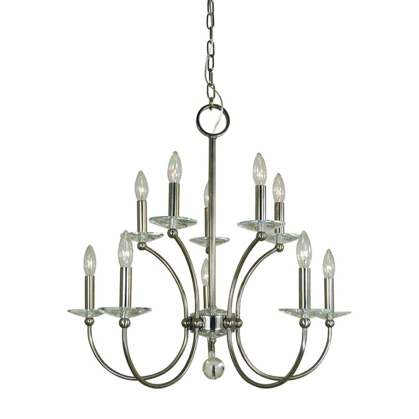 10-Light Pirouette Dining Chandelier - 3109 PN by Framburg