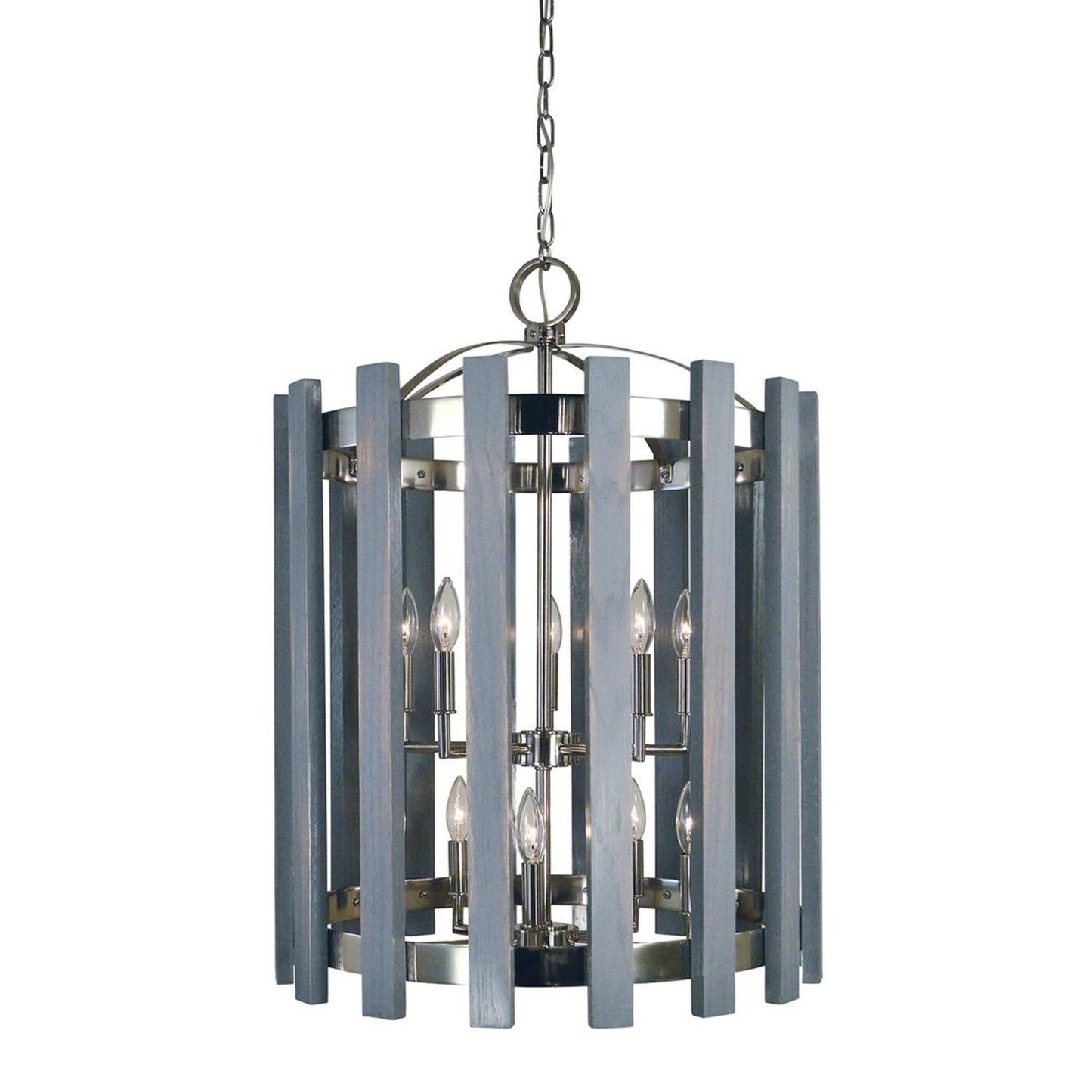 10-Light Polished Nickel Arcadia Dining Chandelier - 5120 PN by Framburg