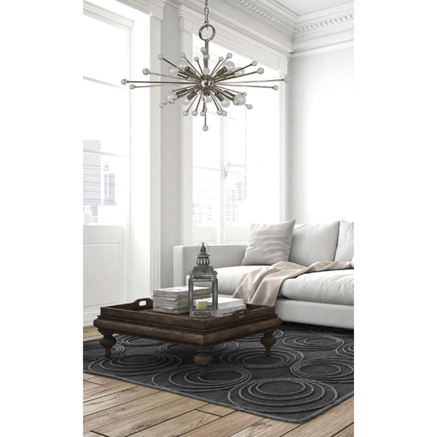 10-Light Polished Nickel Supernova Chandelier - 3085 PN by Framburg