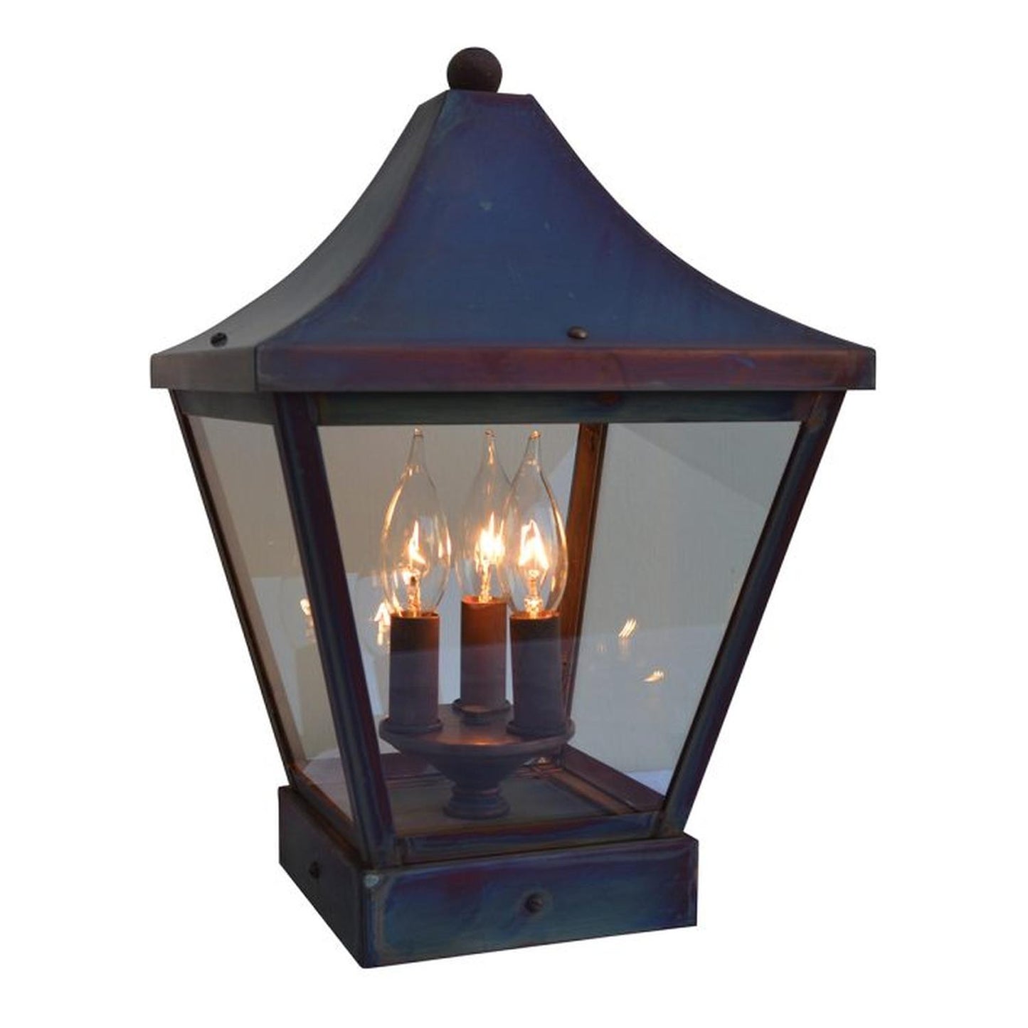 10″ Nantes Column Mount - NAC-10CLR-RC - Raw Copper by Arroyo Craftsman