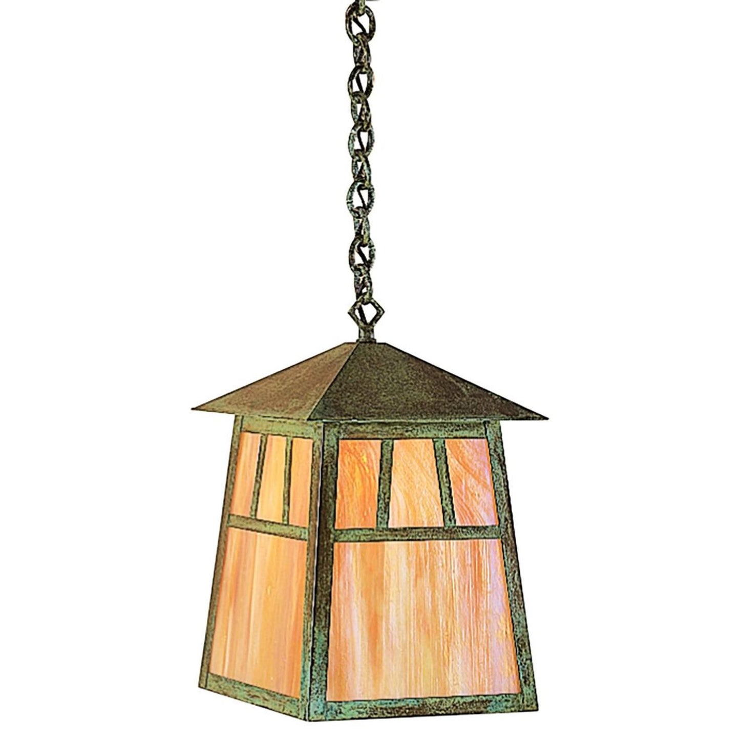 10″ Raymond Pendant - RH-10GW-VP - Verdigris Patina by Arroyo Craftsman