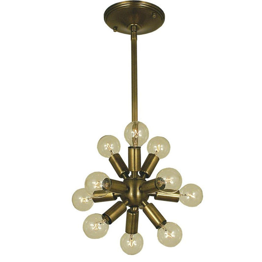 11-Light Antique Brass Simone Dinette Chandelier - 4391 AB by Framburg