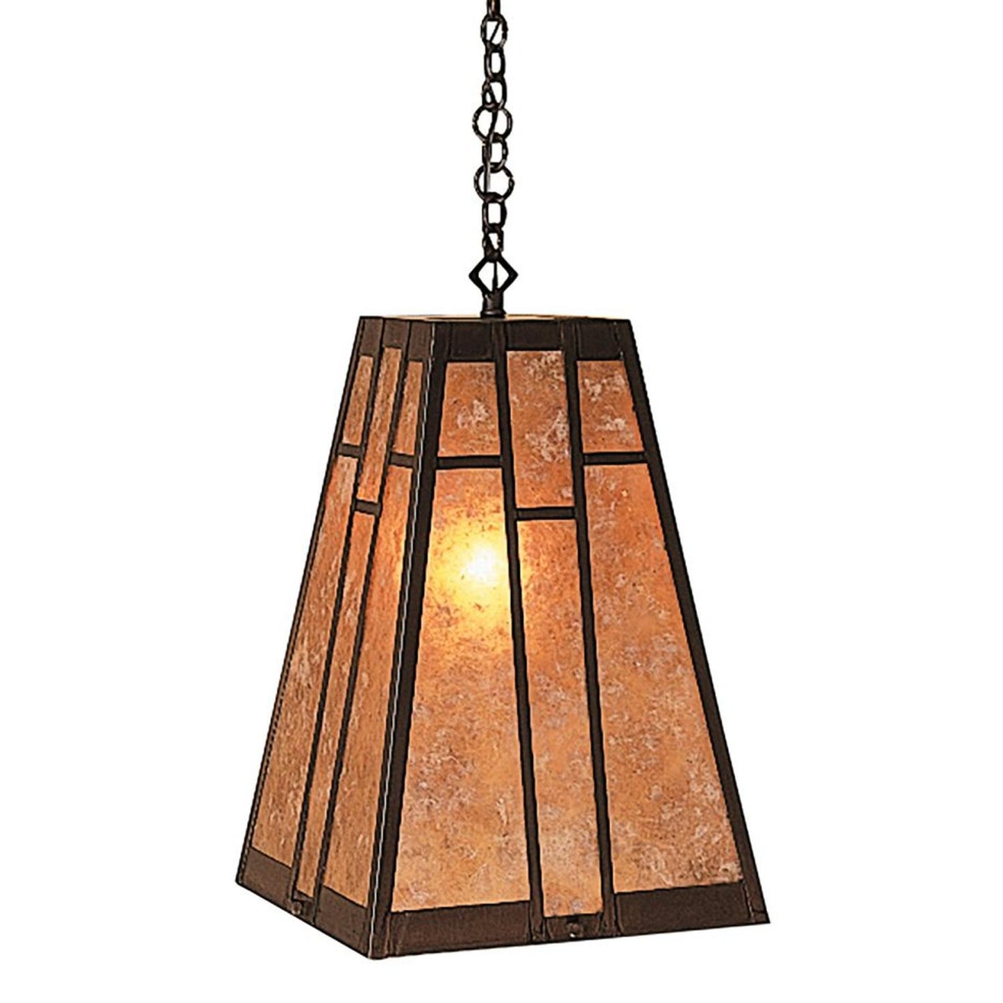 12″ Asheville Hanging Pendant - AH-12AM-BZ - Bronze by Arroyo Craftsman