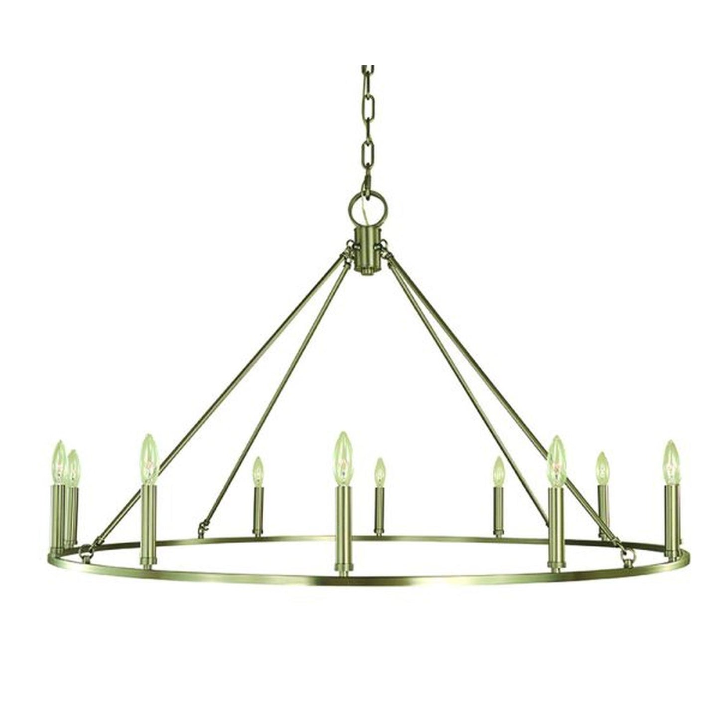 12-Light Brushed Nickel Midtown Dining Chandelier - 5652 BN by Framburg