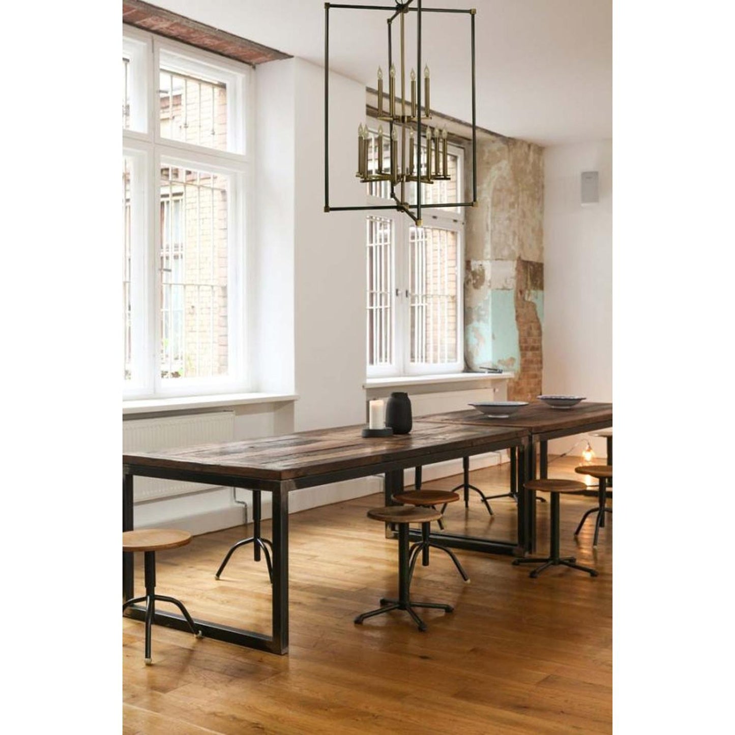 12-Light Mahogany Bronze/Antique Brass Lexington Chandelier - 4610 MB/AB by Framburg