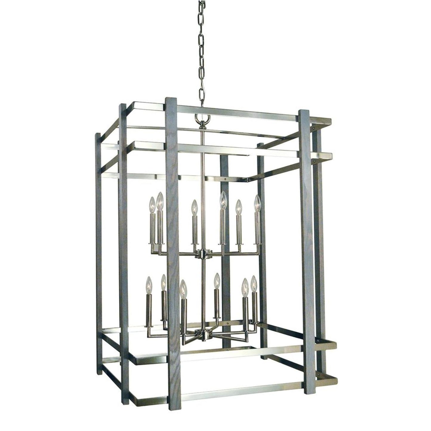 12-Light Polished Nickel Arcadia Chandelier - 5268 PN by Framburg