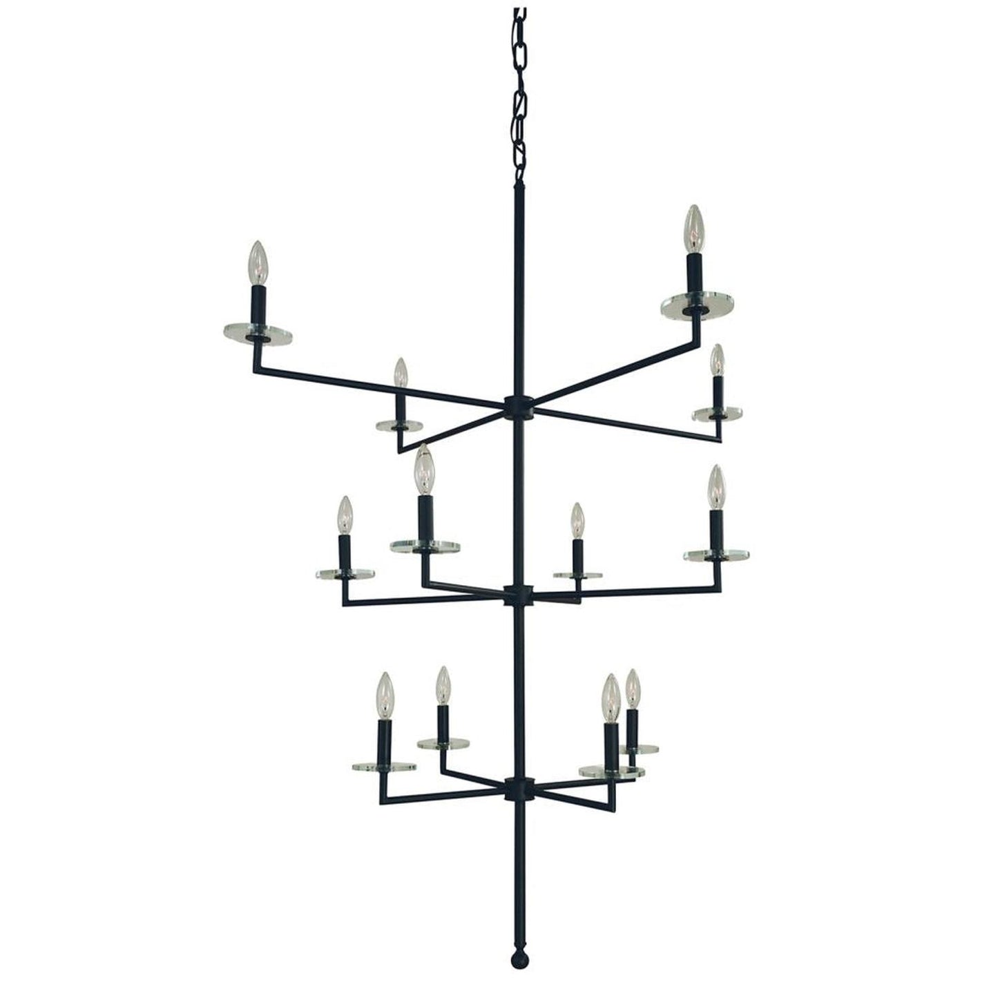 12-Light Polished Nickel Muse Foyer Chandelier - 5452 PN by Framburg