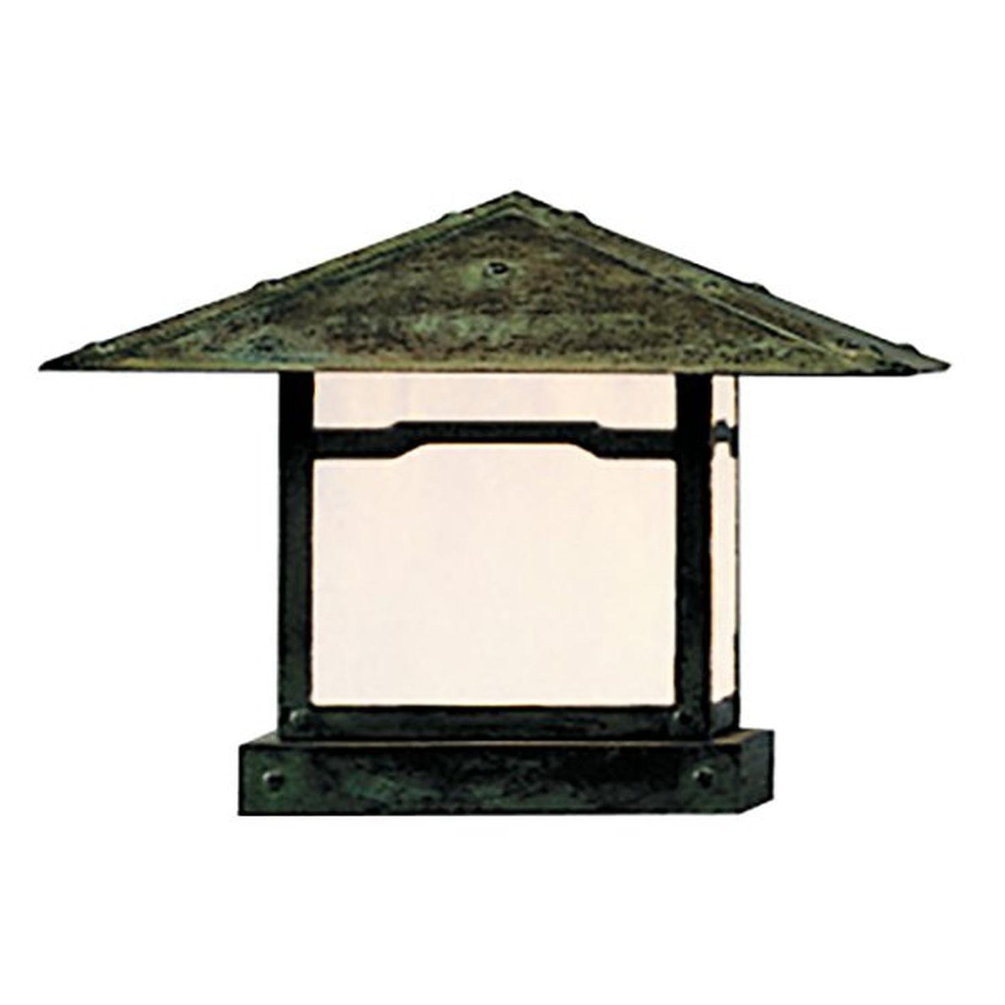 12″ Monterey Column Mount With Cloud Lift Overlay - MC-12CLWO-VP - Verdigris Patina by Arroyo Craftsman