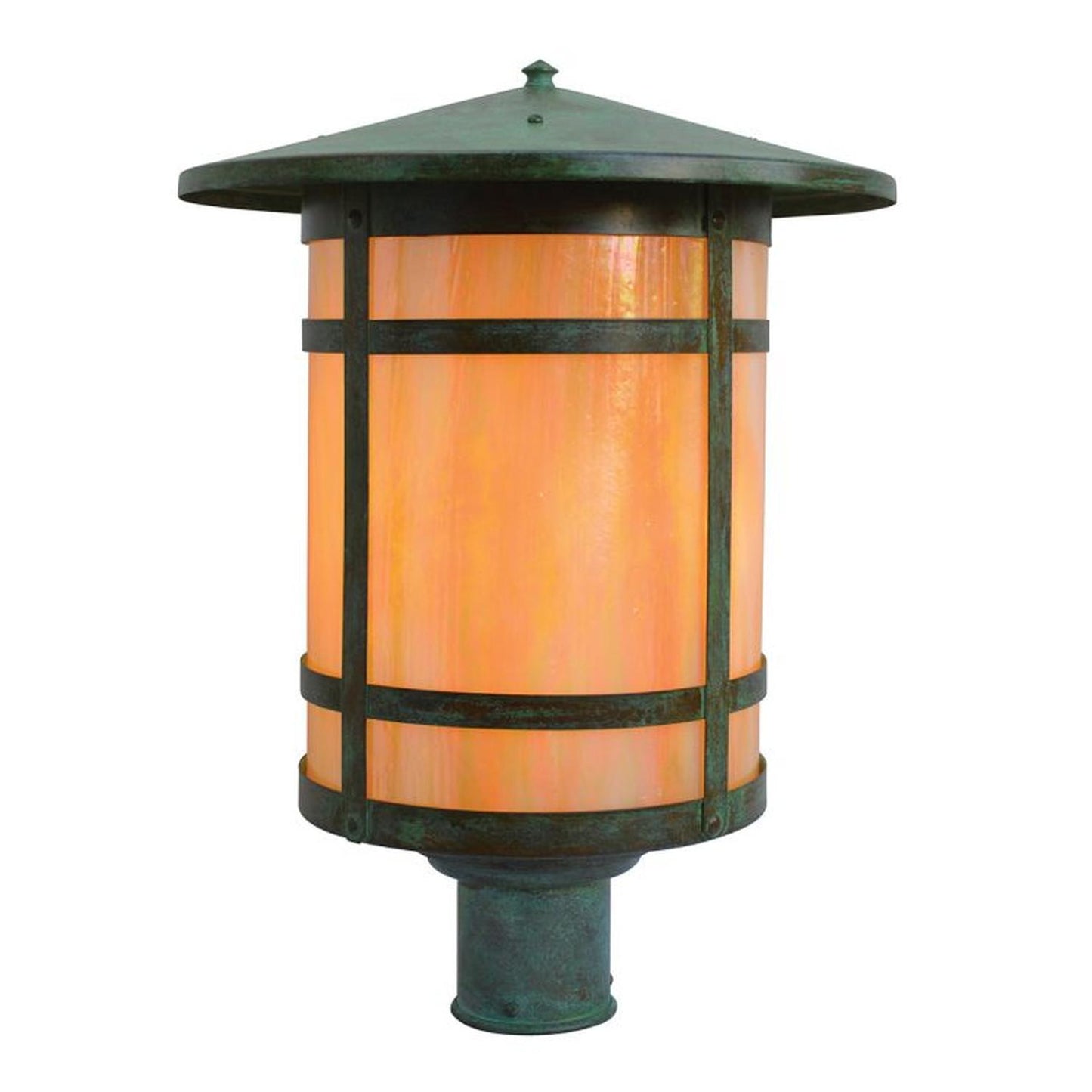 14″ Berkeley Long Body Post Mount - BP-14LGW-VP - Verdigris Patina by Arroyo Craftsman