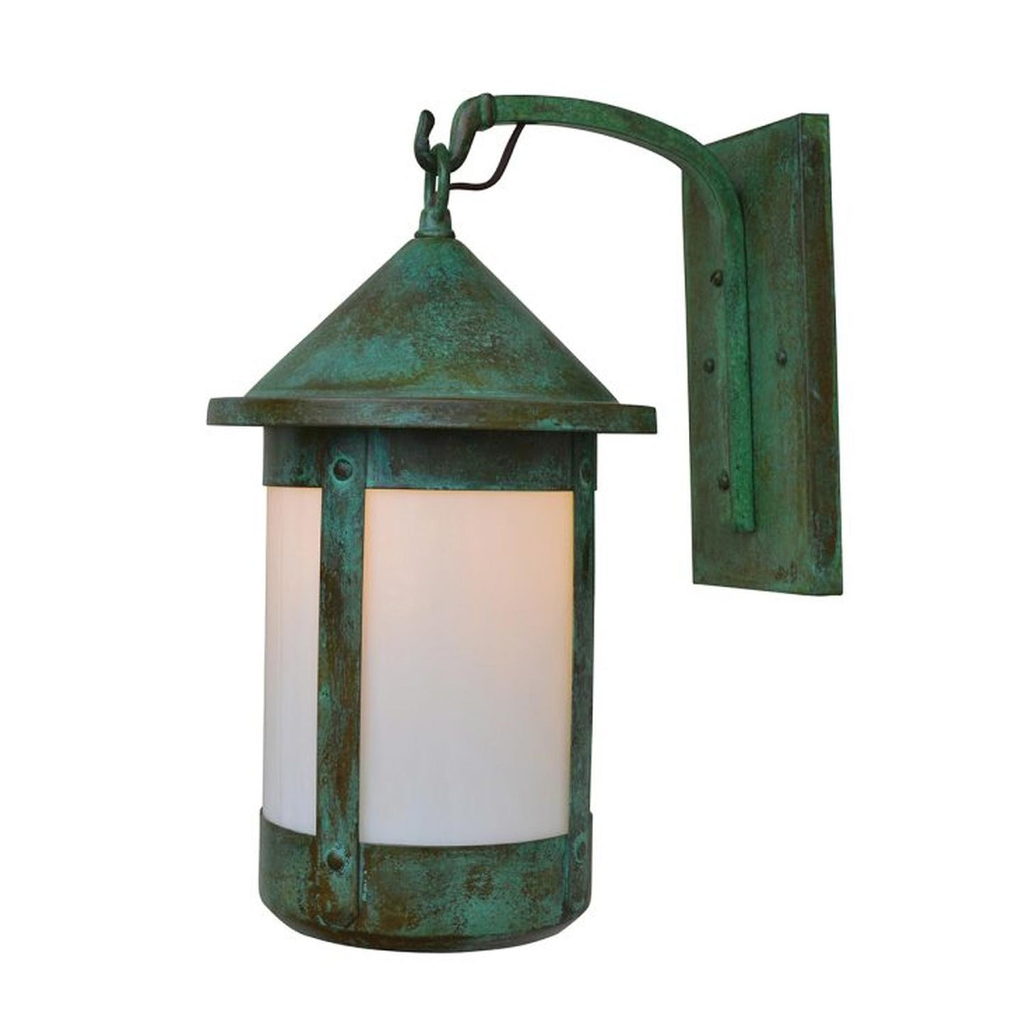 14″ Berkeley Tall-Long Body Wall Mount - BB-14TLWO-VP - Verdigris Patina by Arroyo Craftsman
