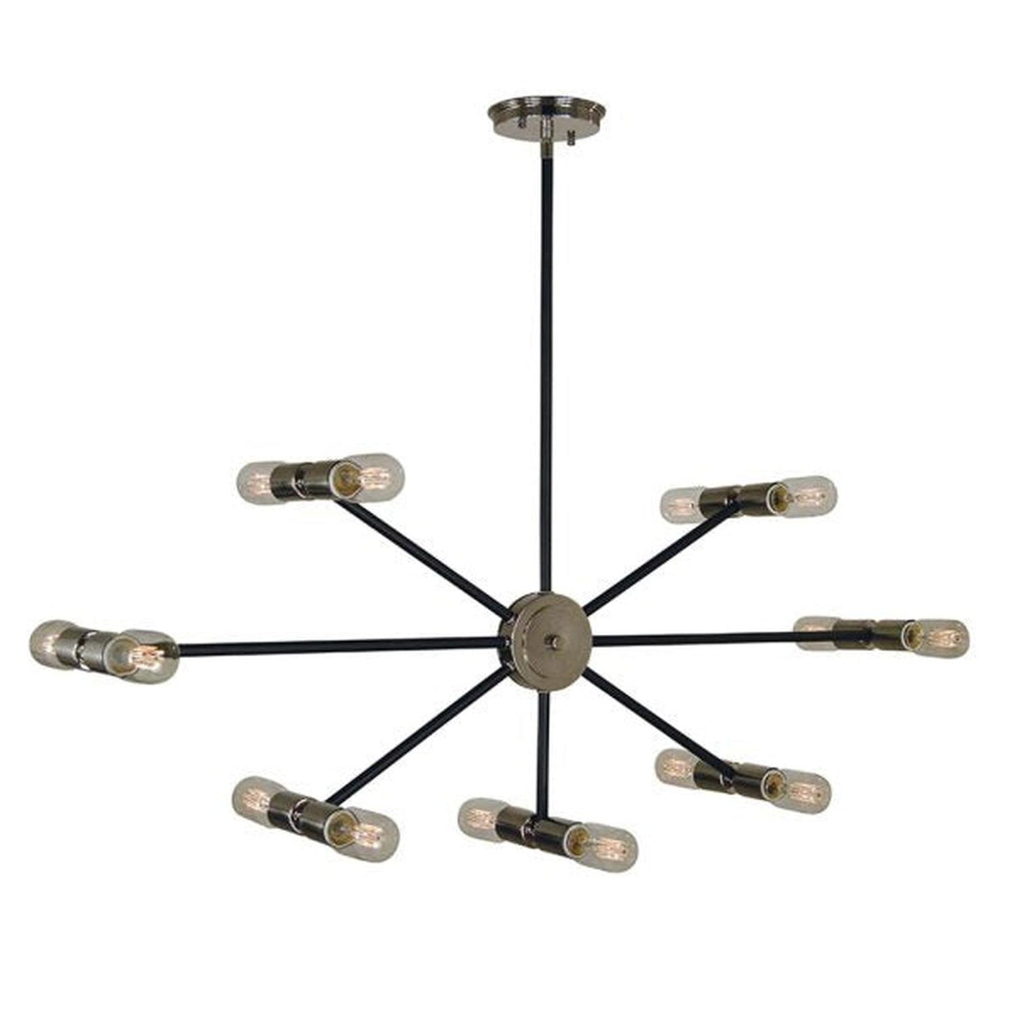 14-Light Nebula Dining Chandelier - 5088 PN/MBLACK by Framburg