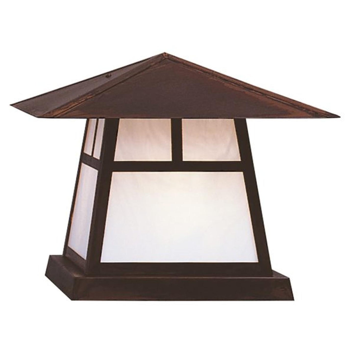 15″ Carmel Column Mount With T-Bar Overlay - CC-15TWO-BZ - Bronze by Arroyo Craftsman