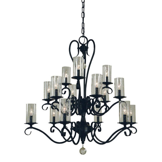 15-Light Ilsa Dining Chandelier - 5027 MBLACK by Framburg
