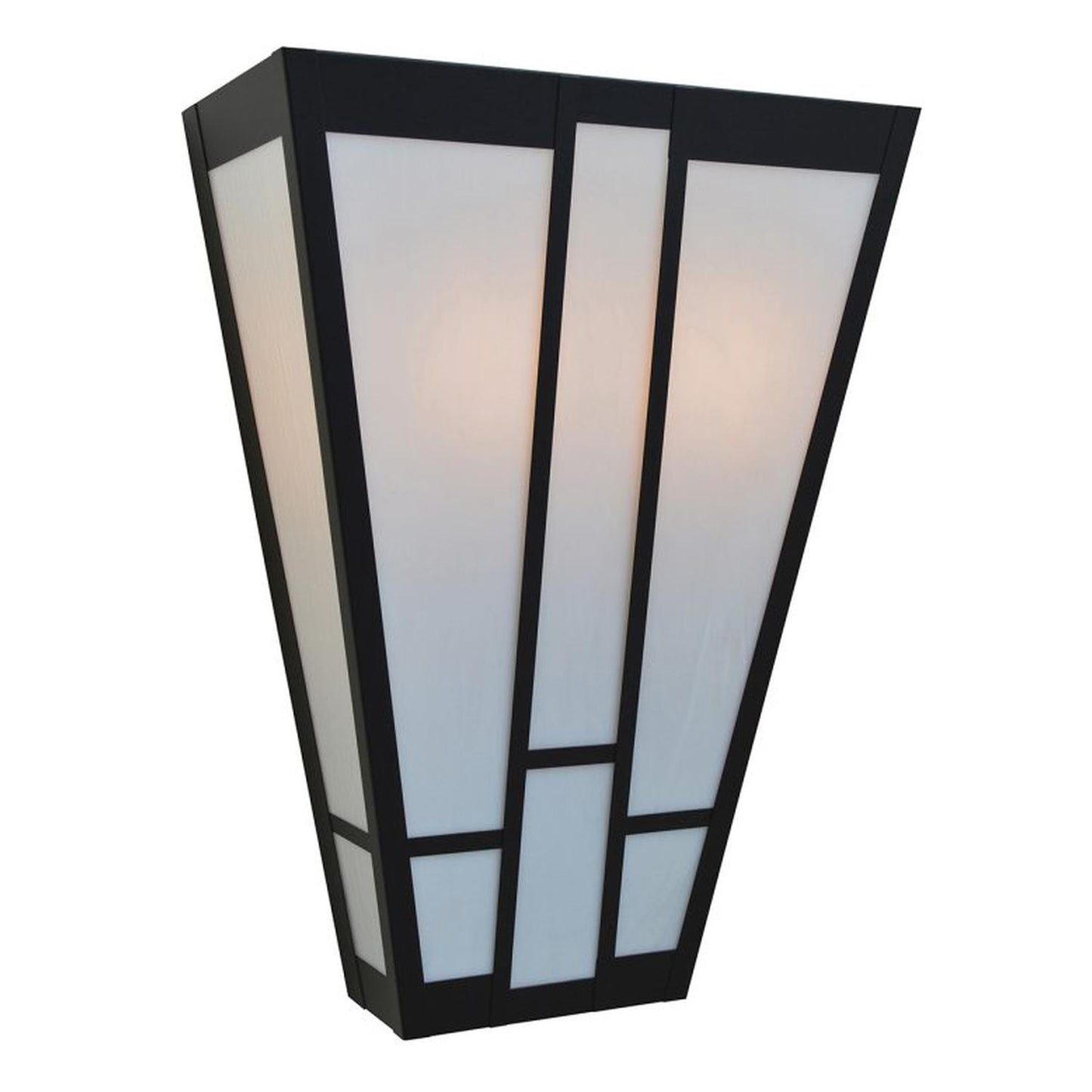 16″ Asheville Sconce - AS-16WO-BK - Satin Black by Arroyo Craftsman