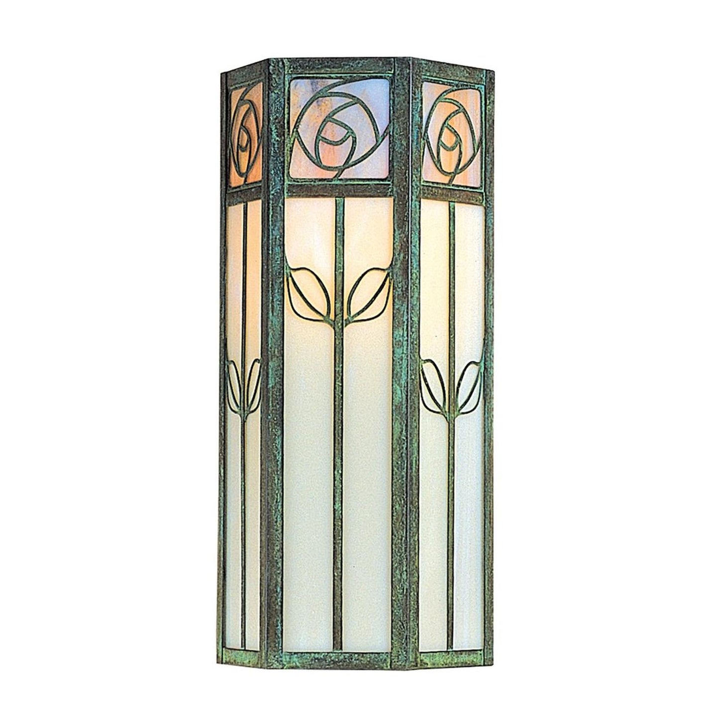 16″ Saint Clair Flush Wall Mount - SCW-16GWC-VP - Verdigris Patina by Arroyo Craftsman