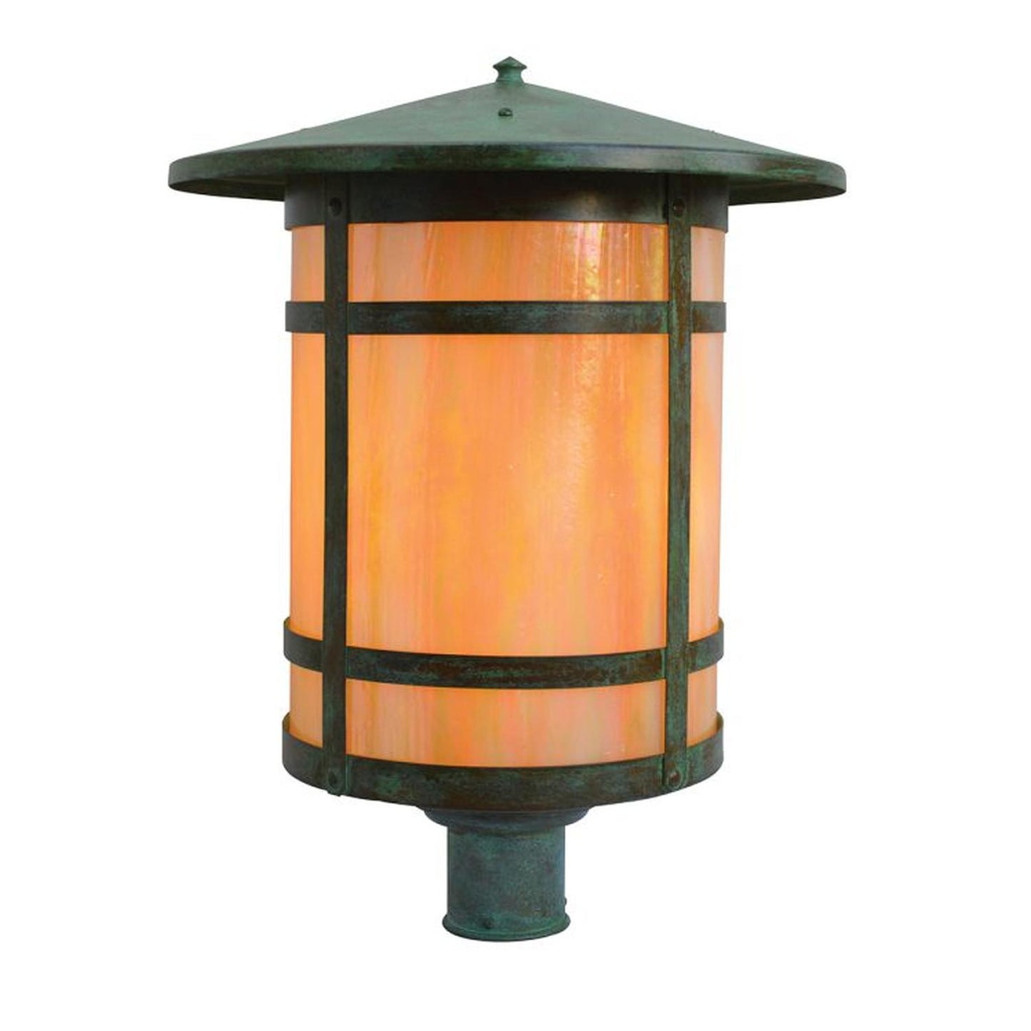 17″ Berkeley Long Body Post Mount - BP-17LGW-VP - Verdigris Patina by Arroyo Craftsman