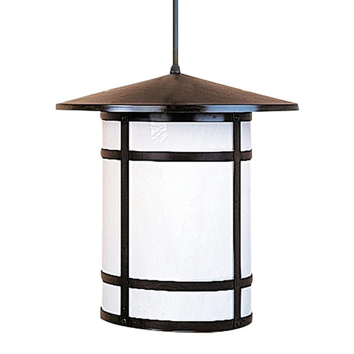 17″ Berkeley Long Body Stem Hung Pendant - BSH-17LWO-BZ - Bronze by Arroyo Craftsman