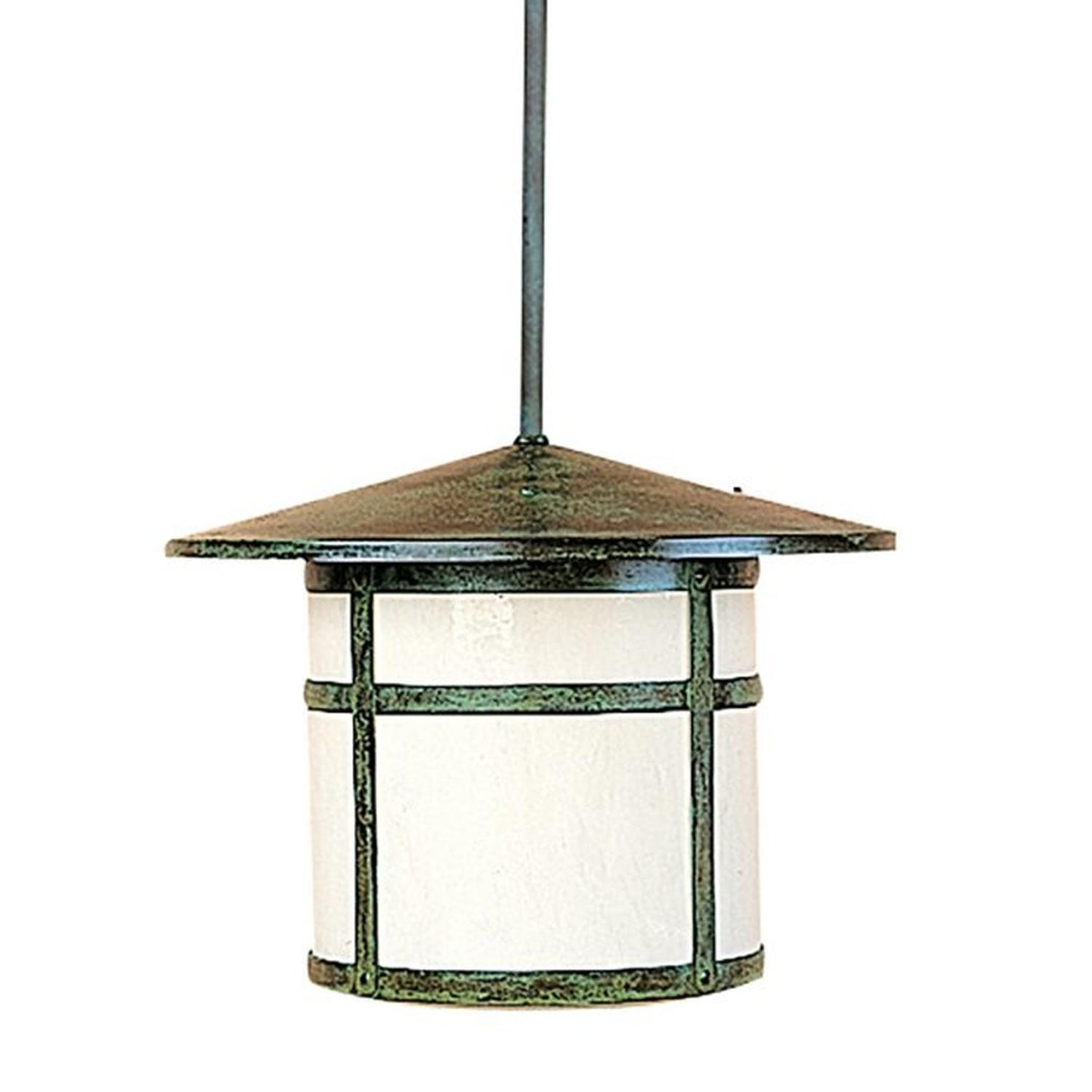 17″ Berkeley Stem Hung Pendant - BSH-17OF-VP - Verdigris Patina by Arroyo Craftsman