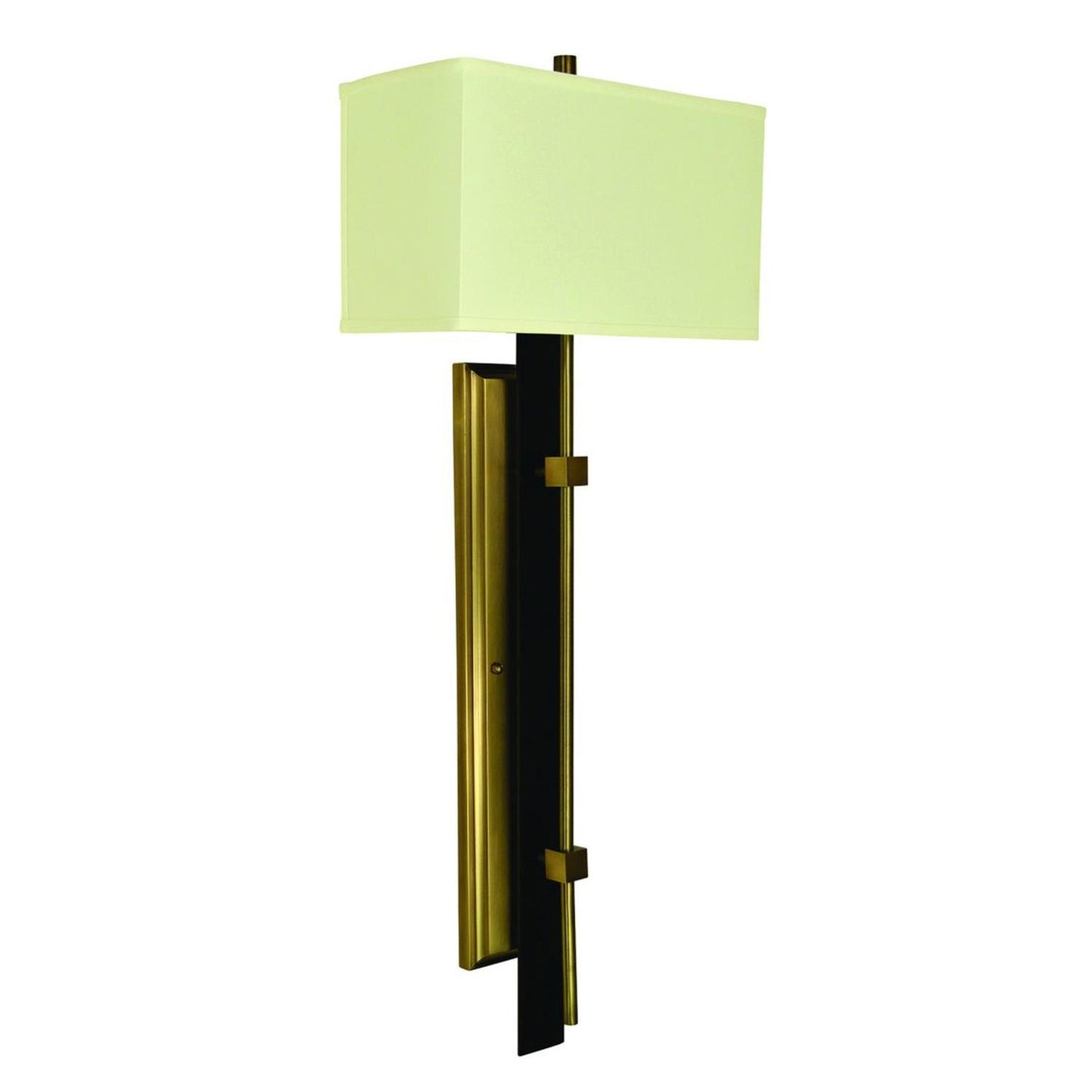2-Light Antique Brass/Matte Black Sconce - 5672 AB/MBLACK by Framburg
