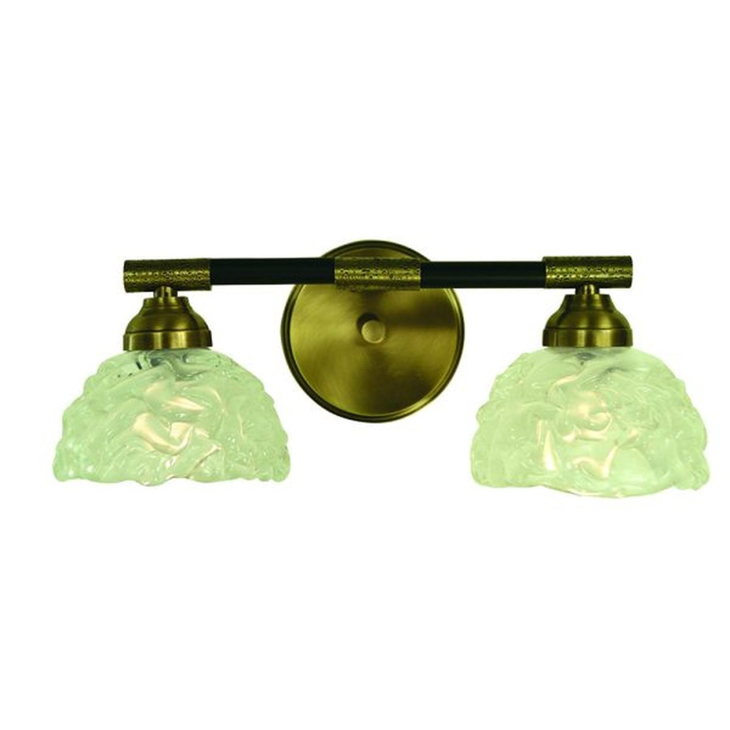 2-Light Antique Brass/Matte Black Stonebridge Sconce - 5662 AB/MBLACK by Framburg