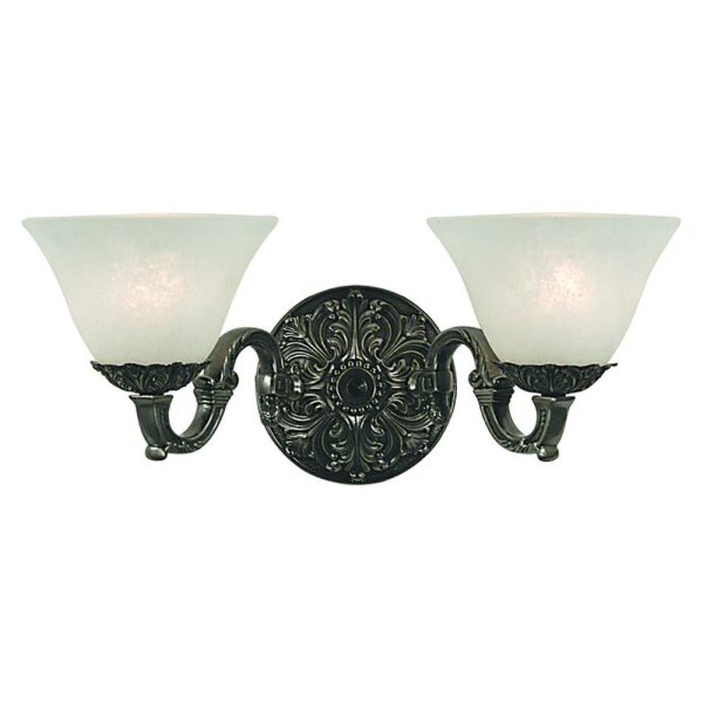 2-Light Antique Silver Napoleonic Sconce - 7882 AS/WH by Framburg