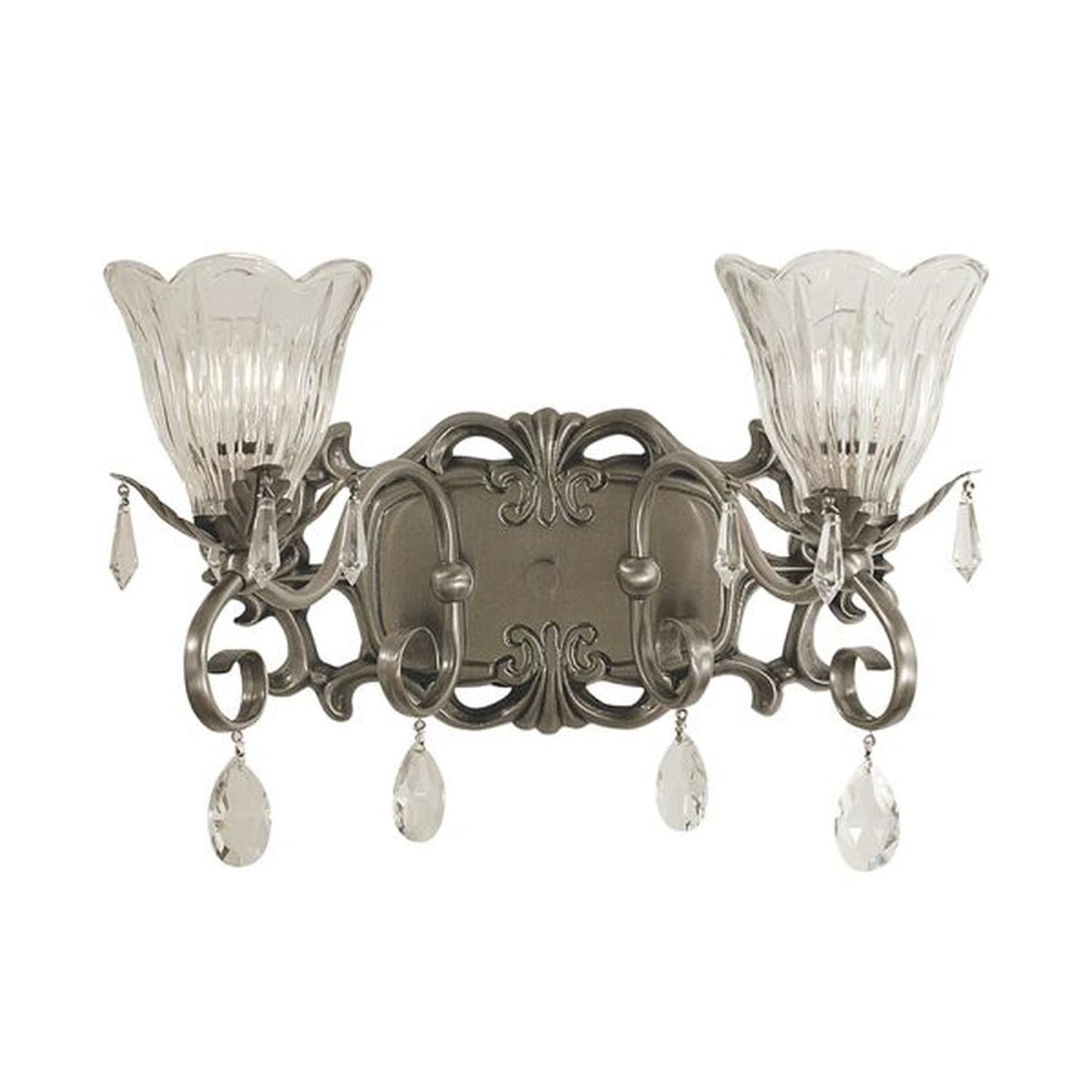 2-Light Brushed Nickel Liebestraum Sconce - 2962 BN by Framburg
