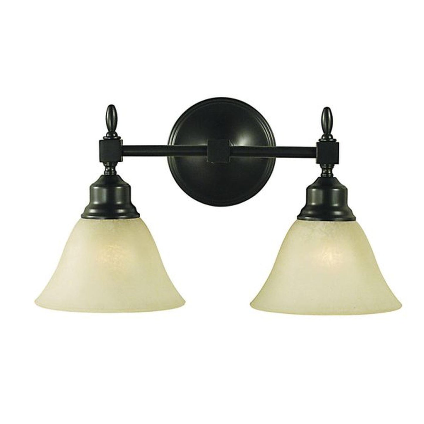 2-Light Mahogany Bronze Taylor Sconce - 2432 MB/CM by Framburg