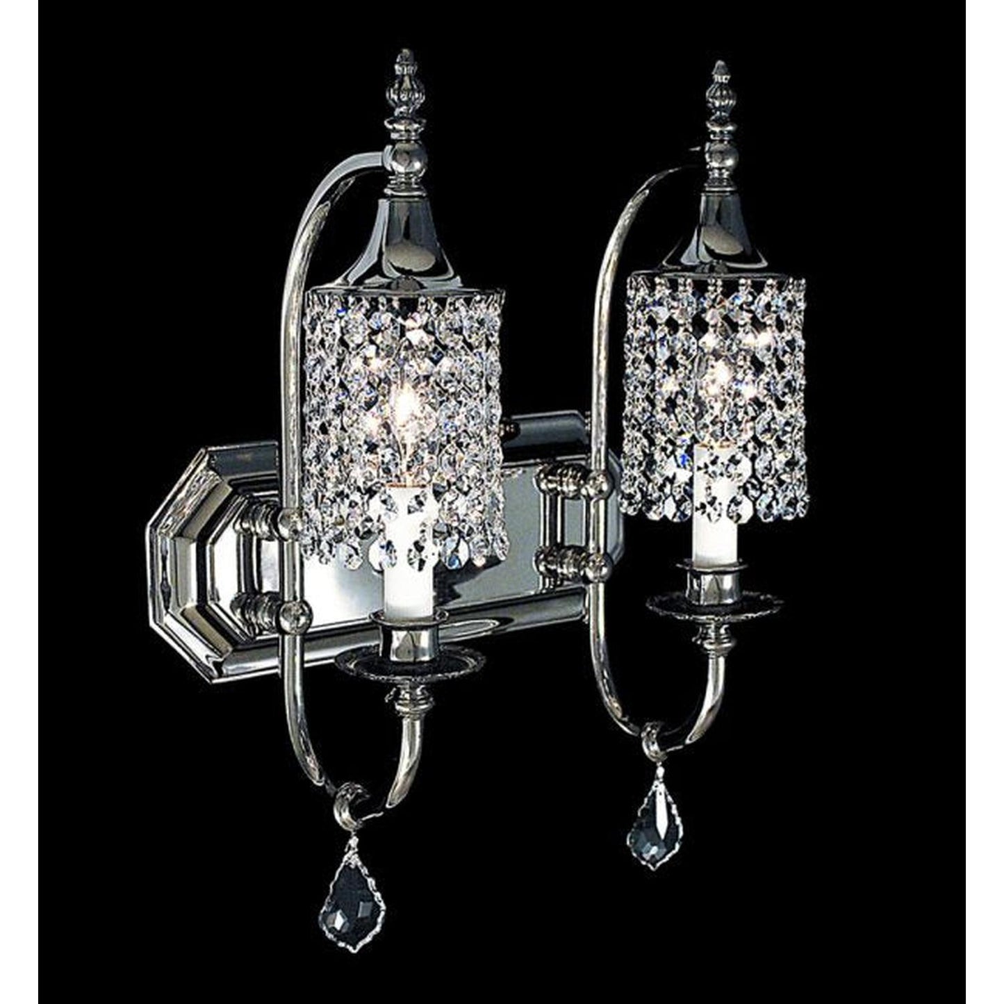2-Light Polished Silver Princessa Sconce - 2042 PS by Framburg