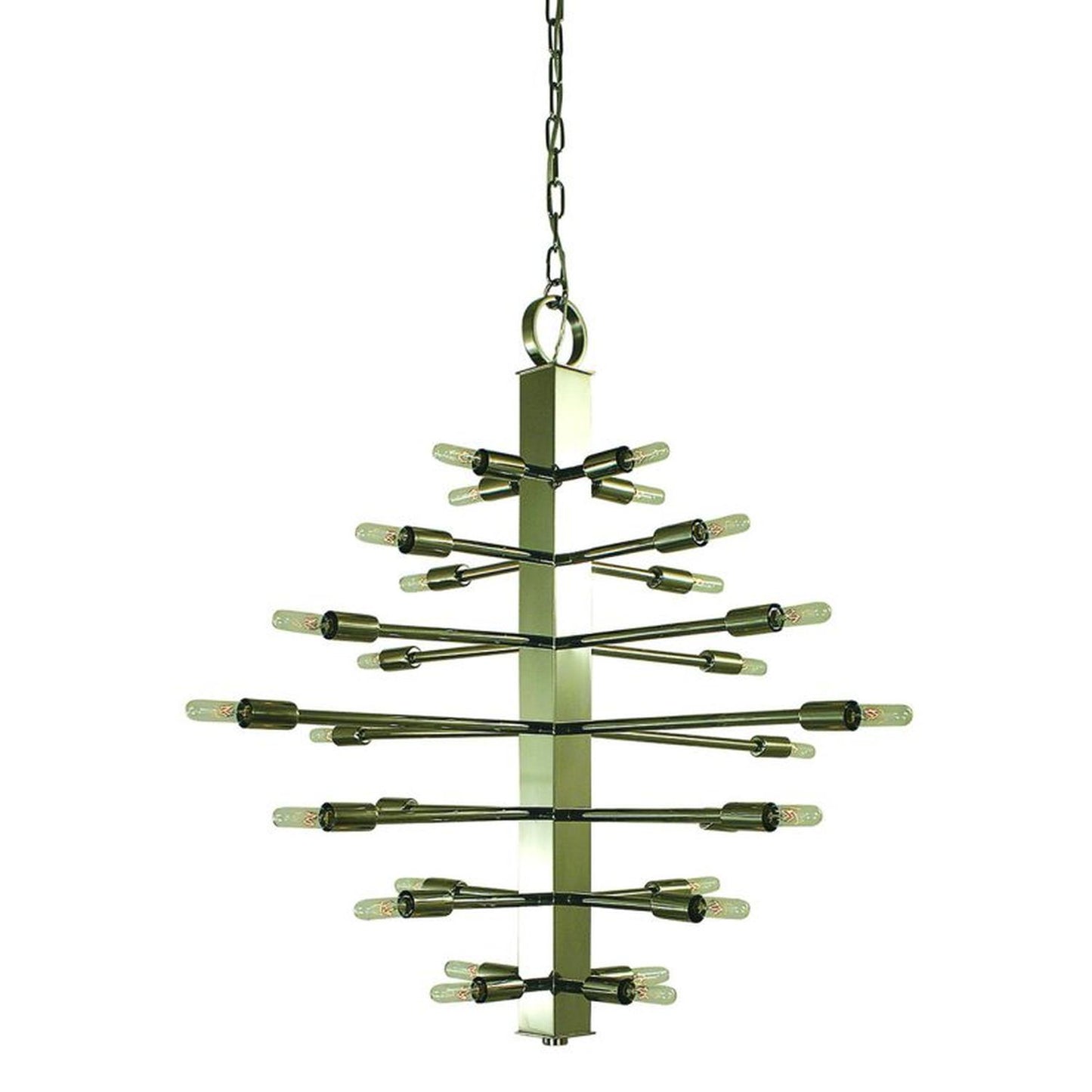 28-Light Polished Nickel Simone Chandelier - 4408 PN by Framburg