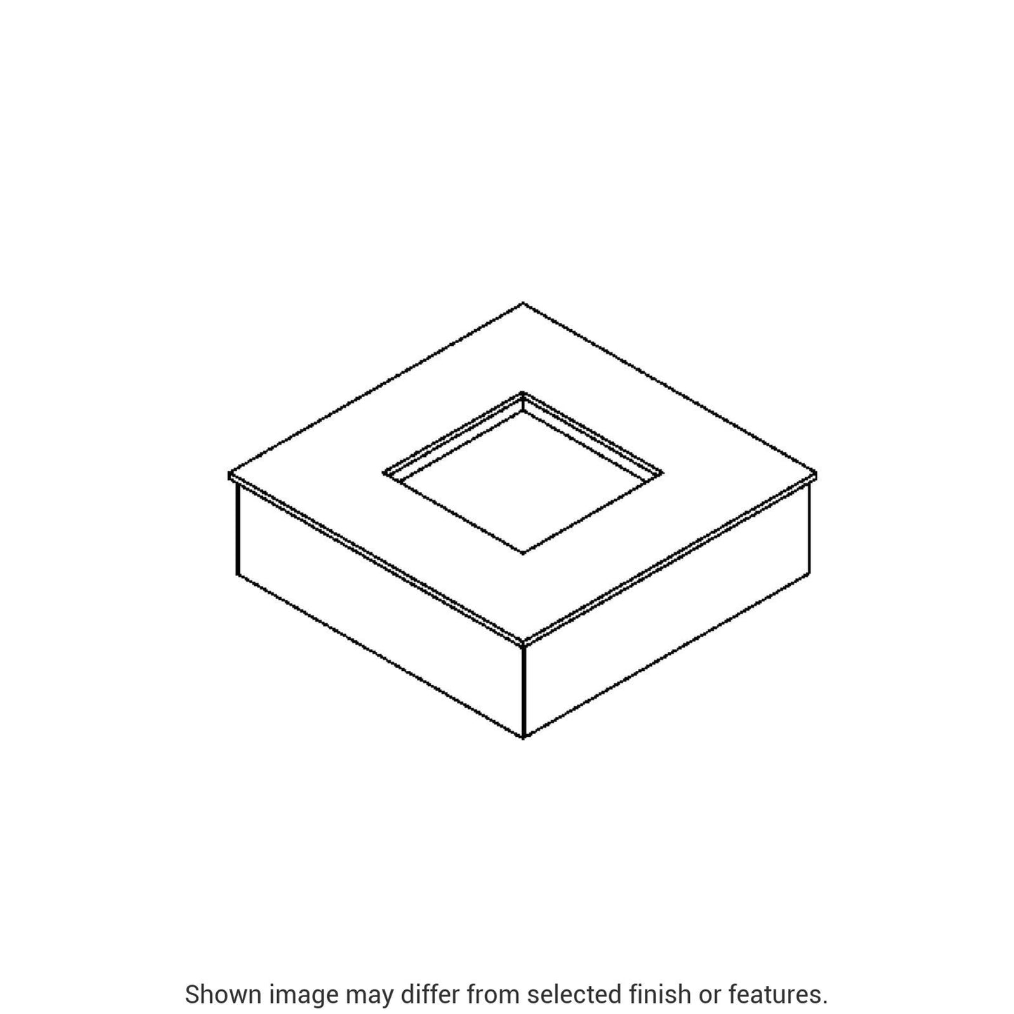 2.5" Square Bollard Cover Cap - White by Hubbardton Forge