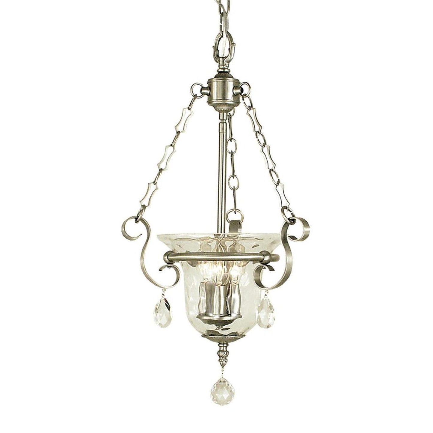 3-Light Brushed Nickel Carcassonne Pendant - 2915 BN by Framburg