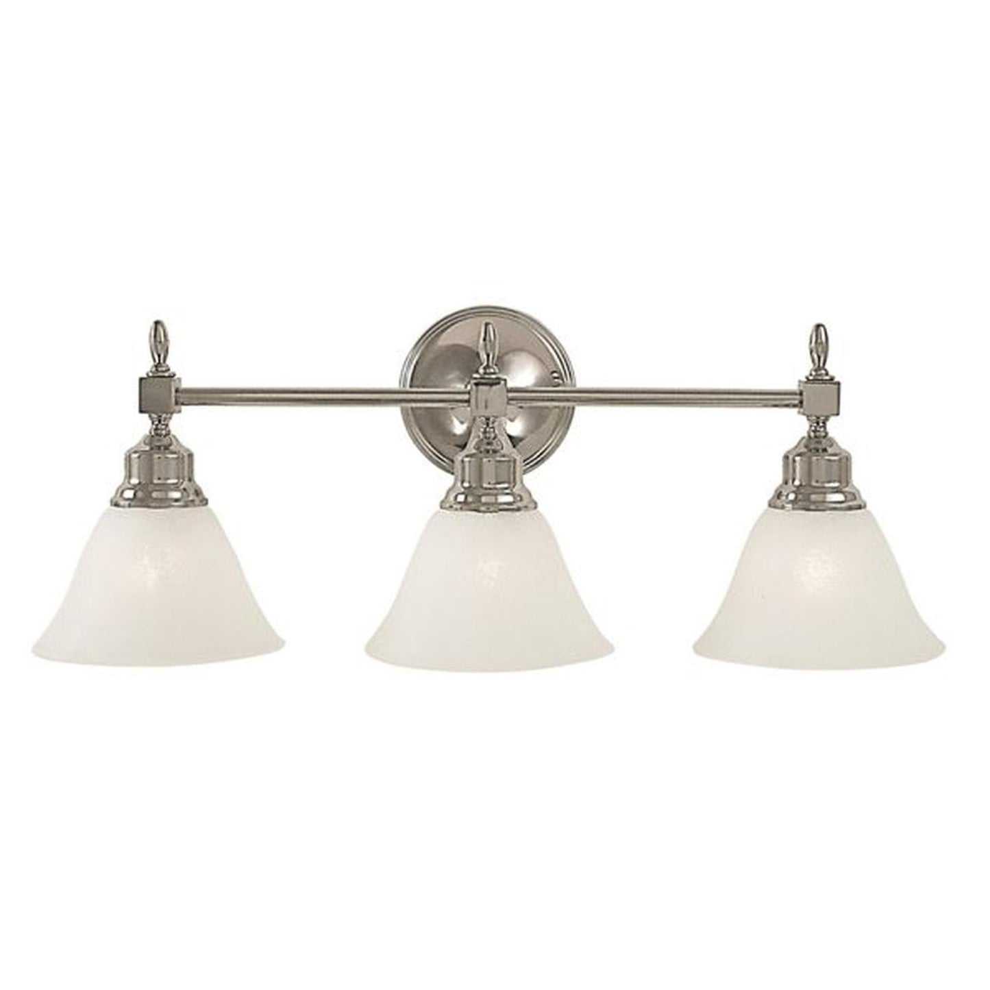 3-Light Polished Nickel Taylor Sconce - 2433 PN/WH by Framburg