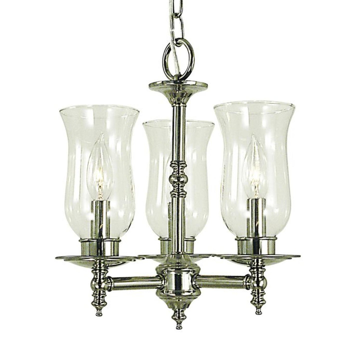 3-Light Polished Silver Sheraton Dinette Chandelier - 2508 PS by Framburg