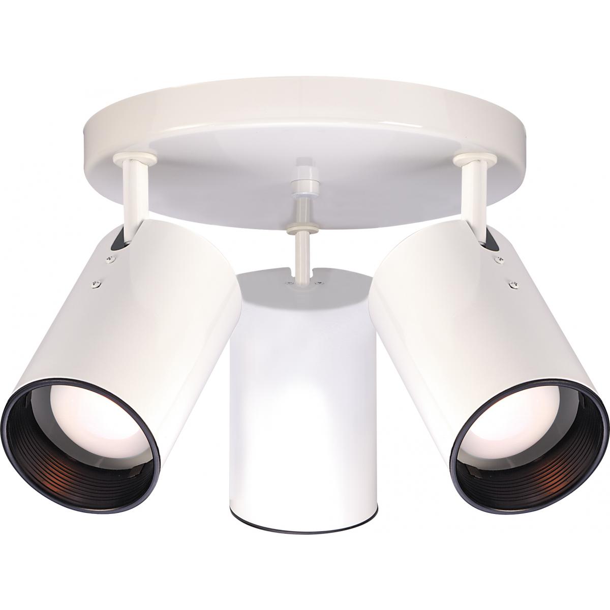 3 Light - R20 Straight Cylinder - White Finish - Satco SF76-416
